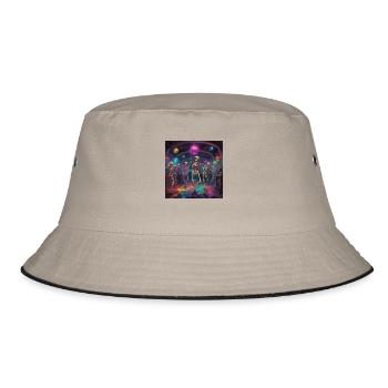 Skeleton Dance Lesson - Bucket Hat - khaki/black - Front