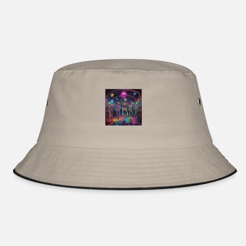 Tanzstunde der Skelette - Bucket Hat - Khaki/Schwarz
