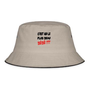 Who is the most beautiful baby? - Bucket Hat - khaki/black - Front