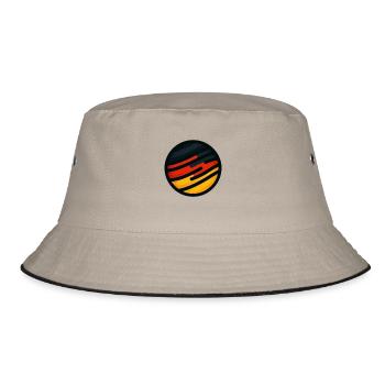 Deutschland Emblem EM WM - Bucket Hat - Khaki/Schwarz - Vorne