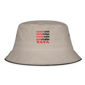 Mein TATA - Bucket Hat - Khaki/Schwarz - Vorne