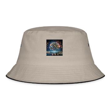 group1 1 - Bucket Hat - Khaki/Schwarz - Vorne