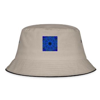 Blue abstract design - Bucket Hat - khaki/black - Front