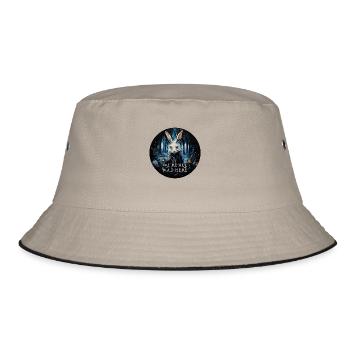 White rabbit Alice in Wonderland Mad - Bucket Hat - khaki/black - Front