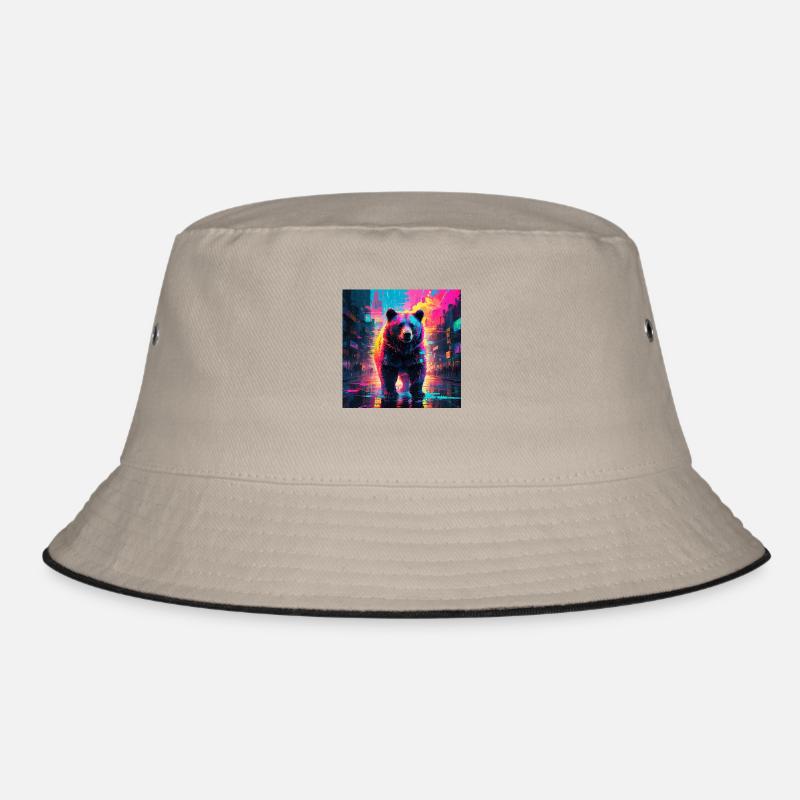 Neon Bär Bucket Hat