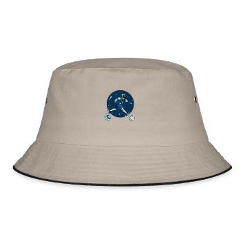 Ein Kosmonautenläufer - Bucket Hat - Khaki/Schwarz - Vorne