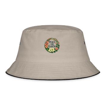 Friede auf Erden - Bucket Hat - Khaki/Schwarz - Vorne