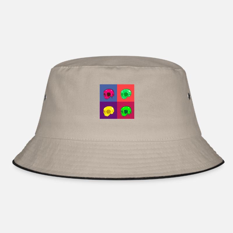 skull squares Bucket Hat