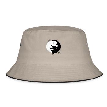 I Ching Cat - Bucket Hat - khaki/black - Front