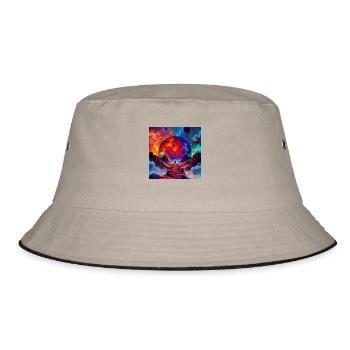 Ende der Welt - Bucket Hat - Khaki/Schwarz - Vorne