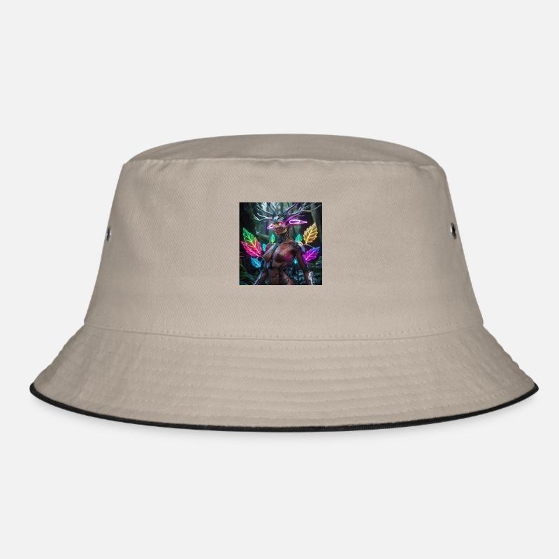 Die perfekte Symbiose von Natur und Technik - Bucket Hat - Khaki/Schwarz