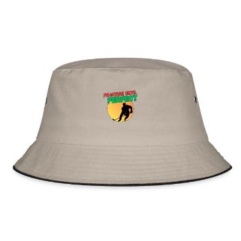 Practice Until Perfect -Ice Hockey - Bucket Hat - khaki/black - Front