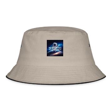 Beyond earth, beyond limits - Bucket Hat - Khaki/Schwarz - Vorne