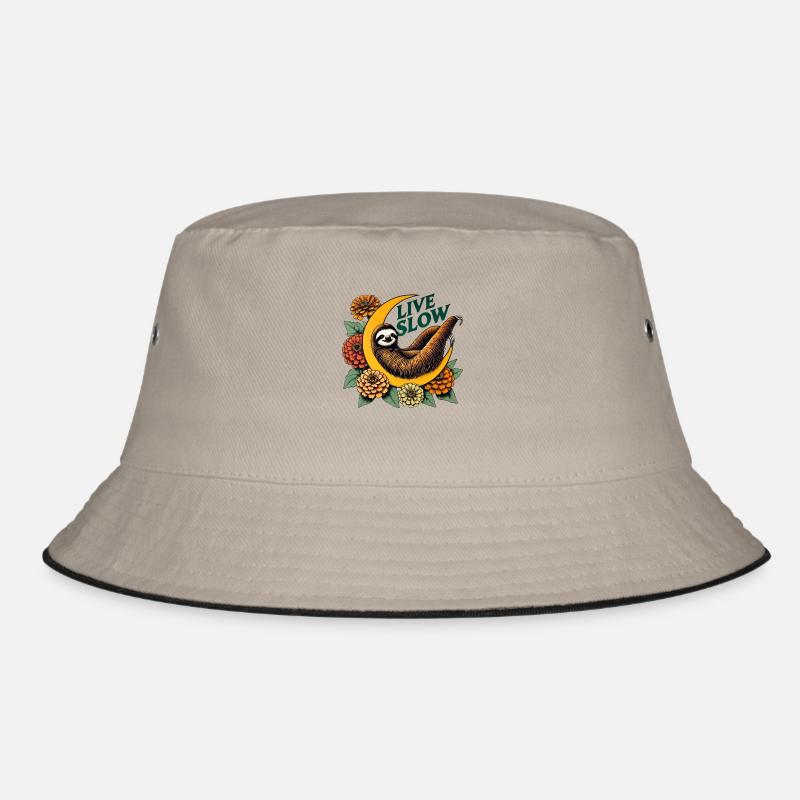 Lebe Slow Sloth Bucket Hat