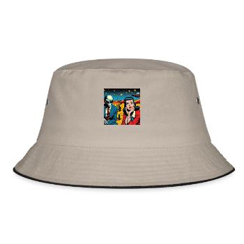 'We're going home!' - Bucket Hat - khaki/black - Front