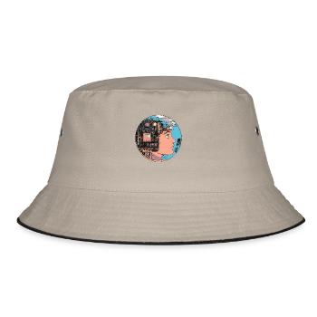 Cybersinn: Mensch und Maschine vereint! - Bucket Hat - Khaki/Schwarz - Vorne