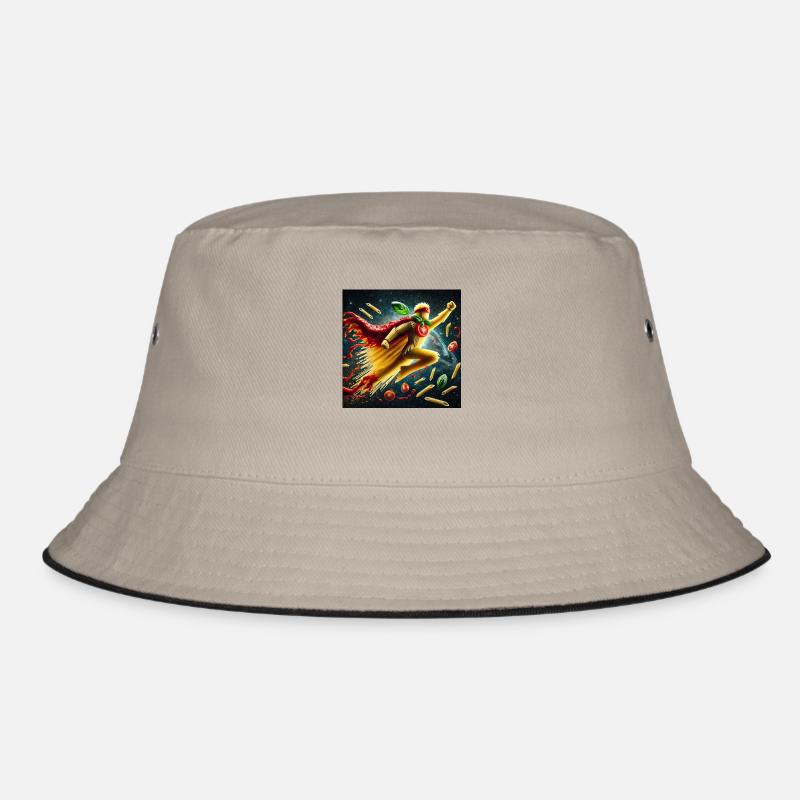 Spagettiman - Bucket Hat - Khaki/Schwarz