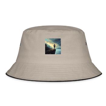 Hikers in nature - Bucket Hat - khaki/black - Front
