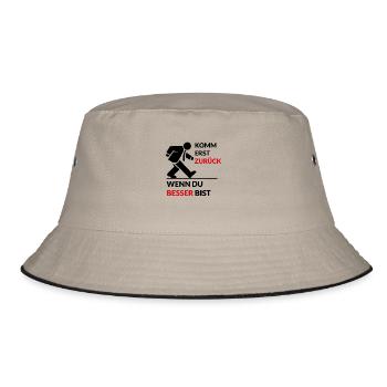 Design "Comeback Statement" - Bucket Hat - khaki/black - Front