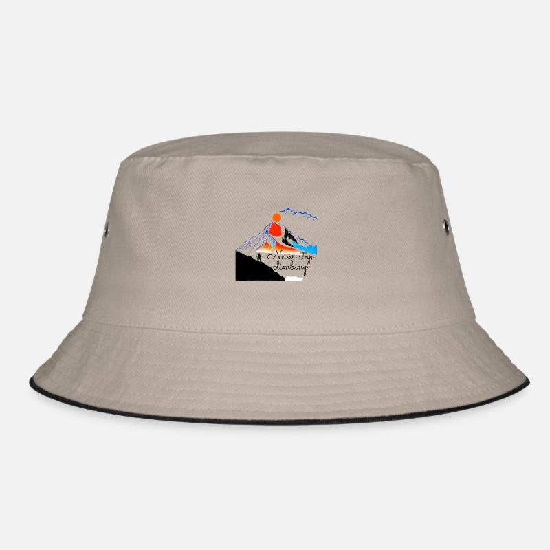 Never stop climbing zip 2 Bucket Hat