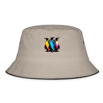 Pinguine Pinguine - Bucket Hat - Khaki/Schwarz - Vorne