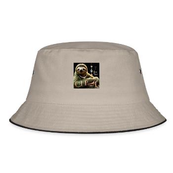 Life in the sloth lane - Bucket Hat - khaki/black - Front