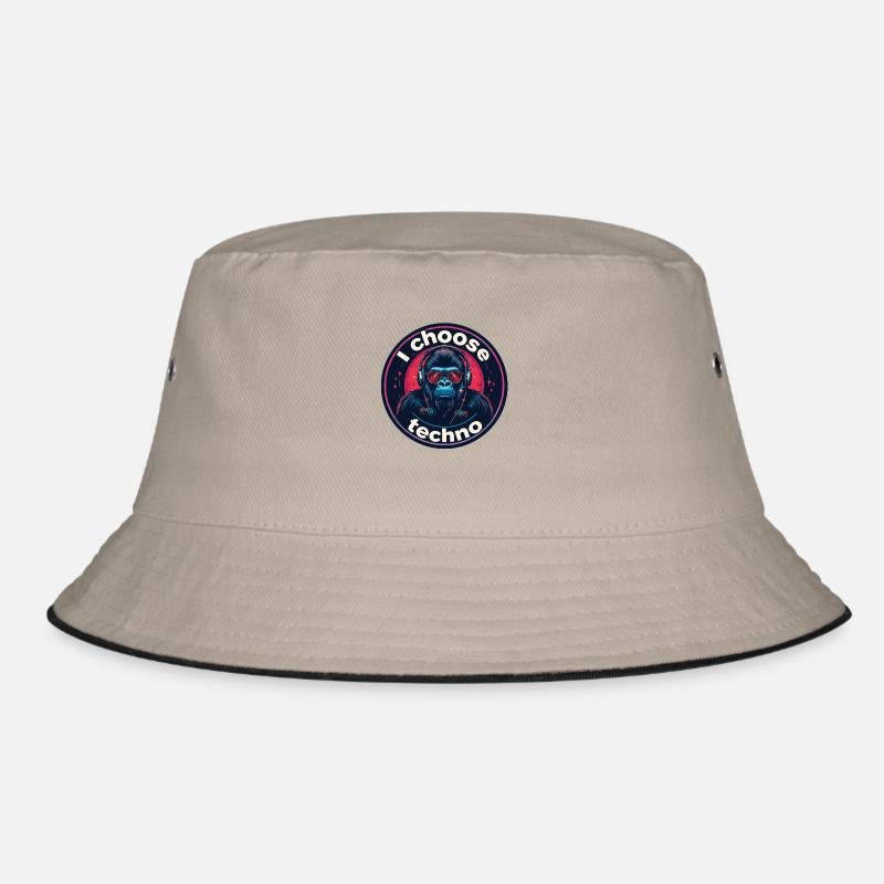 Gorilla i choose techno Bucket Hat