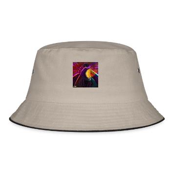 Rampant neon - Bucket Hat - khaki/black - Front