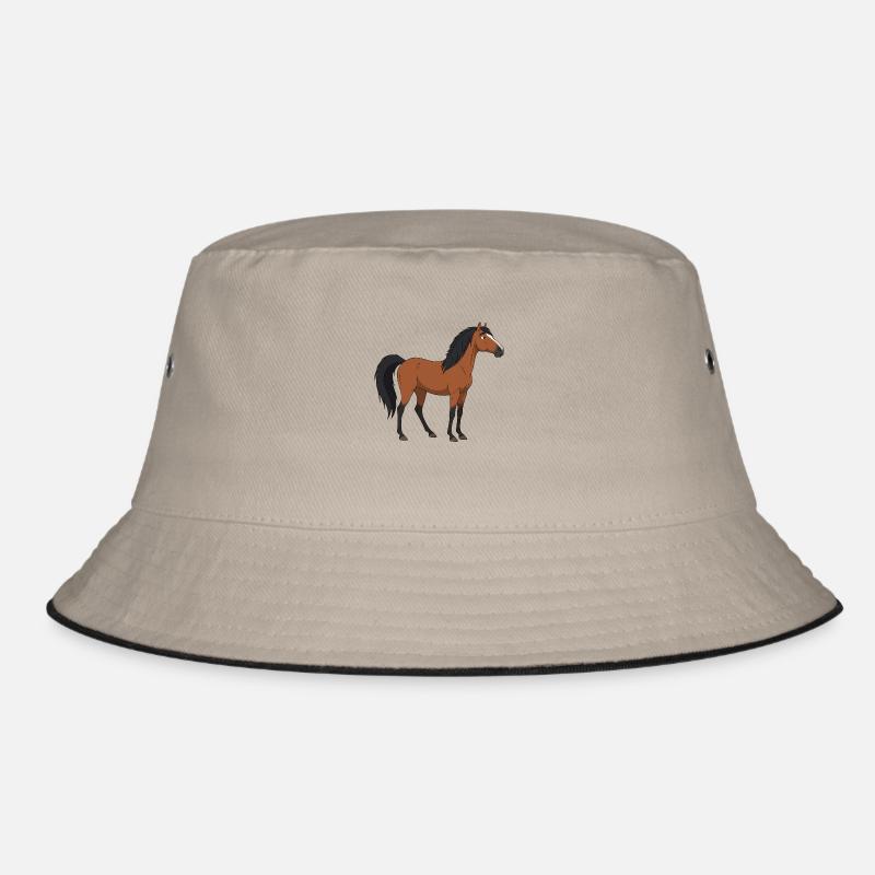 Konik Pferd echt Bucket Hat