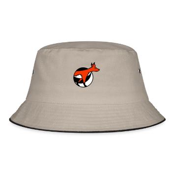 Fox Hole Front Part Front Burrow Go Out - Bucket Hat - khaki/black - Front