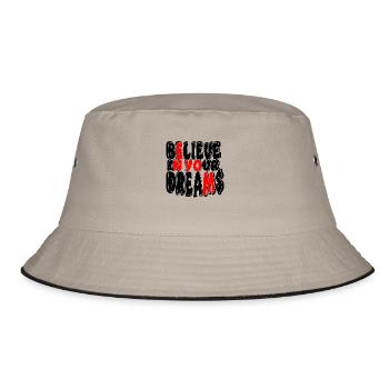 Believe in your dreams - Bucket Hat - khaki/black - Front