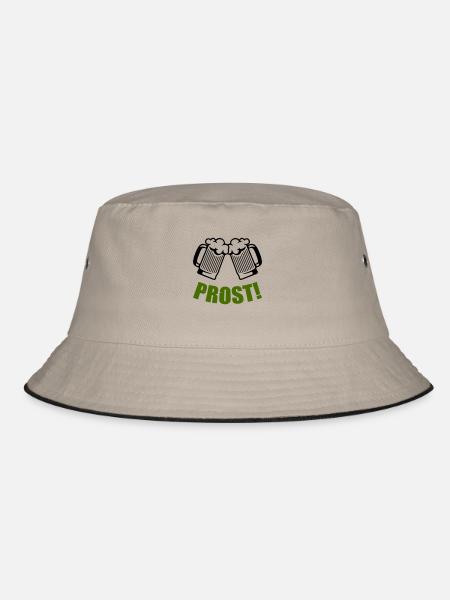 Beer Cheers - Bucket Hat - khaki/black - Front