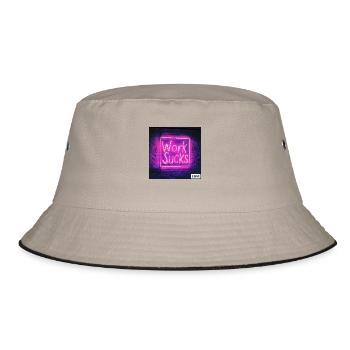 About Life - Bucket Hat - Khaki/Schwarz - Vorne