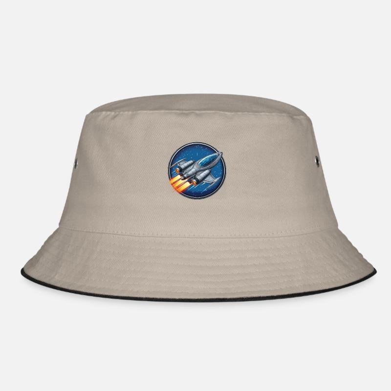 Spaceship silver small Bucket Hat