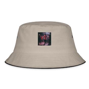 Techno dude - Bucket Hat - Khaki/Schwarz - Vorne