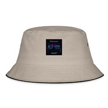 Bitcoin - Bucket Hat - Khaki/Schwarz - Vorne
