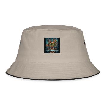 Plant lover - Bucket Hat - khaki/black - Front