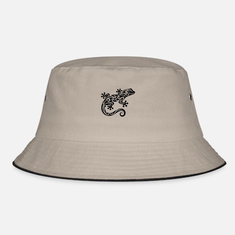 Gecko mignon dans le style de tatouage tribal Bob