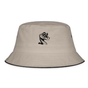 Cunning Kids Snake Refined Snakes - Bucket Hat - khaki/black - Front