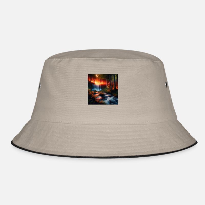 Wasserfall im Wald Bucket Hat