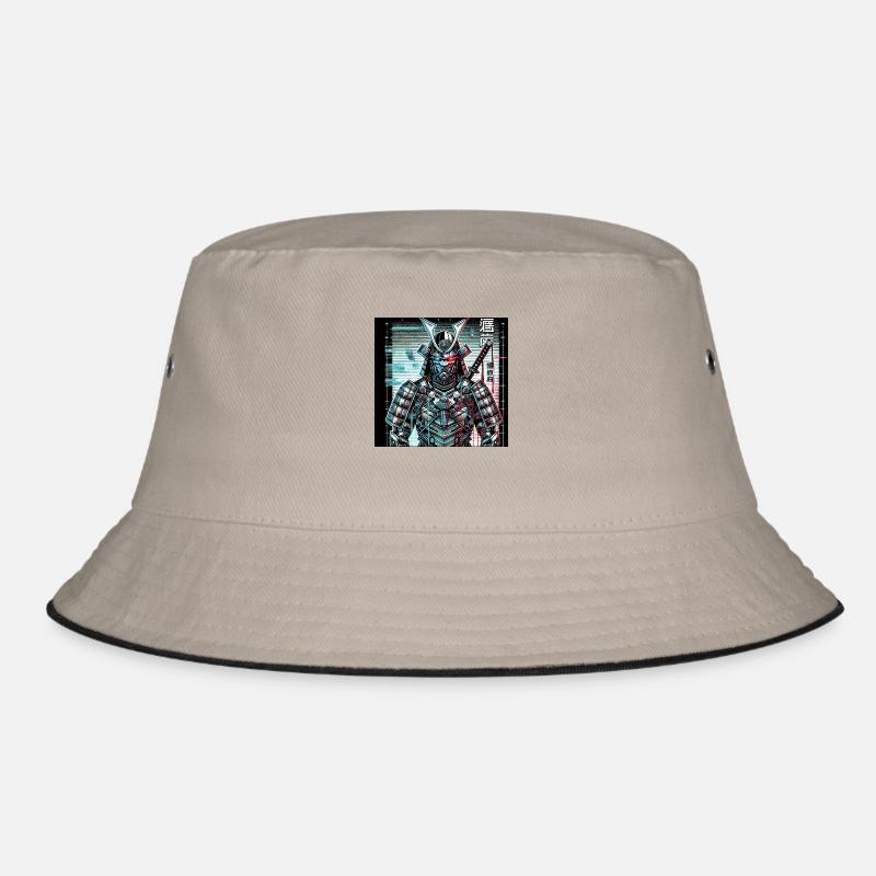 Cyberpunk Samurai – Neon Shadow Bucket Hat
