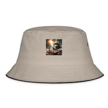 Sloth Wanderer Chess - Bucket Hat - khaki/black - Front