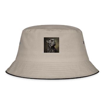 Cane Corso - Bucket Hat - khaki/black - Front
