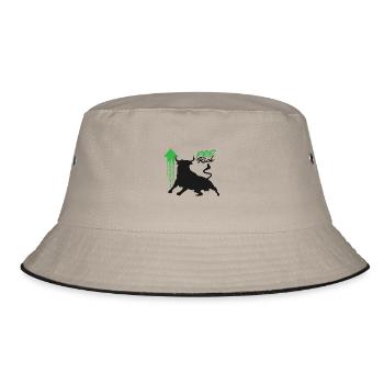 Pre Rich - Im Bullrun-Modus - Bucket Hat - Khaki/Schwarz - Vorne