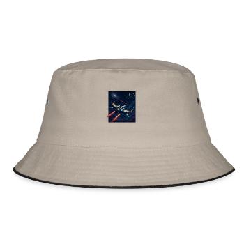 Flight through the galaxy - Bucket Hat - khaki/black - Front
