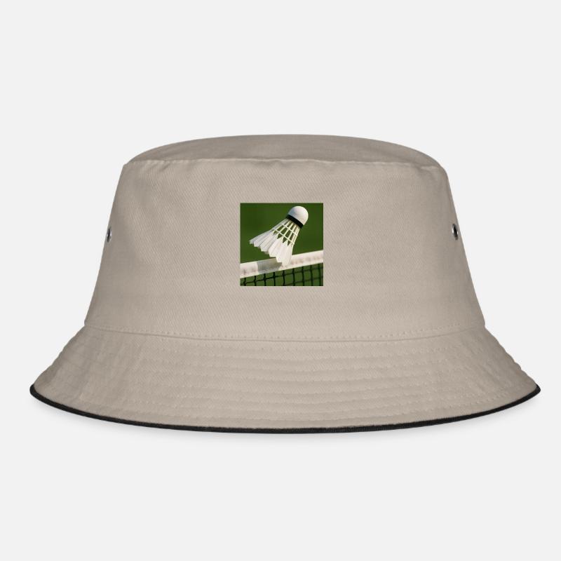 Badminton - ball over net Bucket Hat