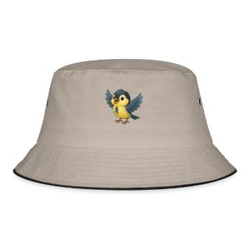 Süße kleine Meise - Bucket Hat - Khaki/Schwarz - Vorne