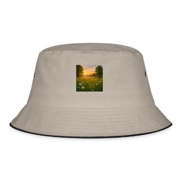 Flower meadow - Bucket Hat - khaki/black - Front