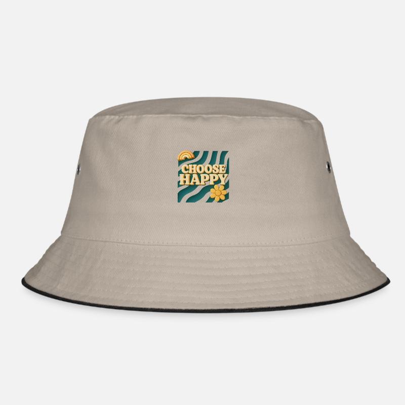 Choose Happy – 3D Retro Design Bucket Hat