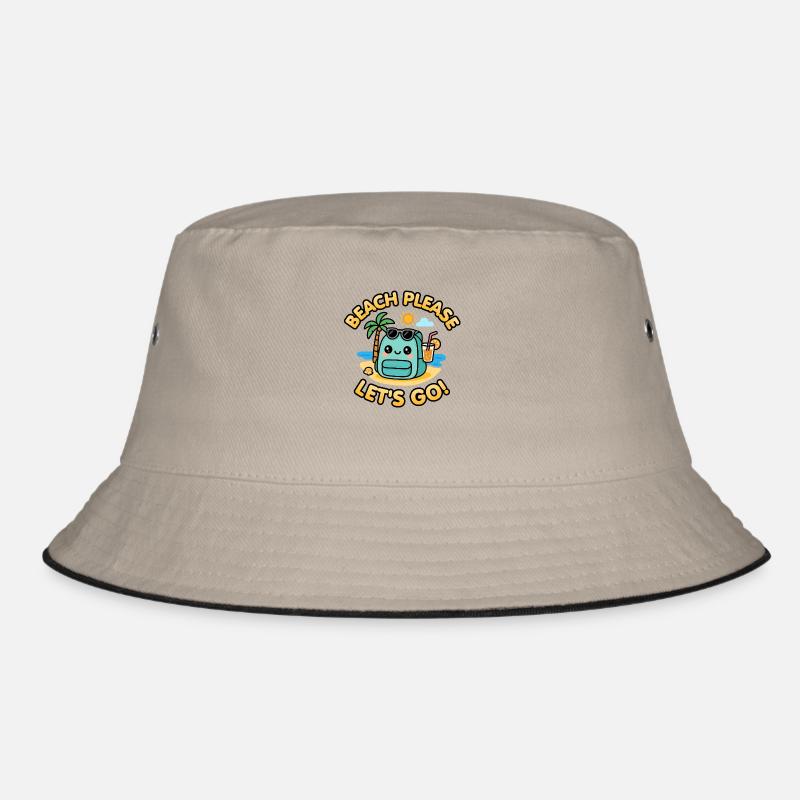 Beach Please, Let’s Go! Kawaii Summer Backpack Bucket Hat